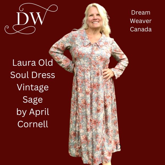 Laura Old Soul Dress | Vintage Sage | April Cornell - Picture 5 of 5